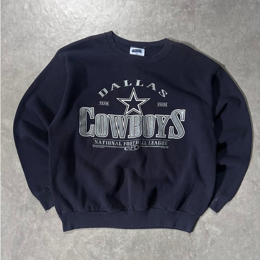 90's Vintage Dallas Cowboys Navy Crewneck -L